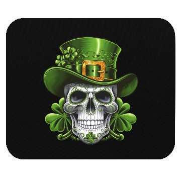 Discover Sugar Skull St Patrick's Day Shamrock Mouse Pads
