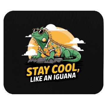 Discover Fun and Colorful Iguana Art for Reptile Lovers Mouse Pads