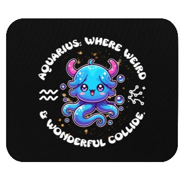Discover Aquarius: Where Weird and Wonderful Collide Zodiac Mouse Pads