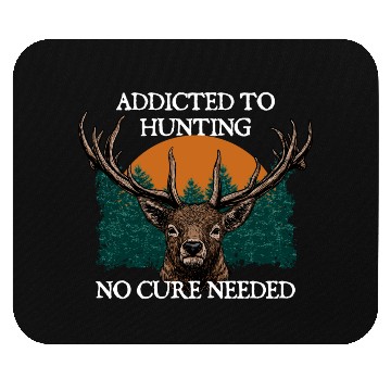 Discover Funny Hunting No Cure Nerd Hunter Weird Mouse Pads