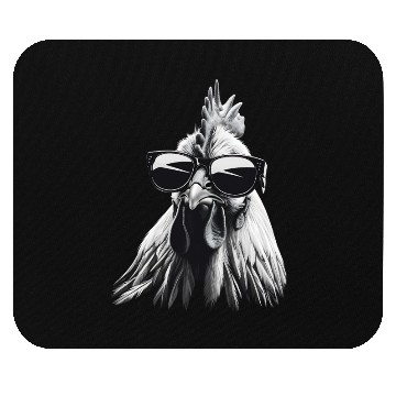 Discover Cool Sunglasses Rooster Funny Farm Animal Lovers Mouse Pads