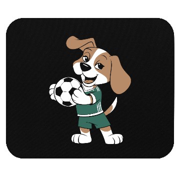 Discover Playful Beagle Soccer Mouse Pads