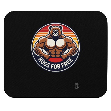 Discover Bodybuilder Bear Gives Free Hugs Mouse Pads