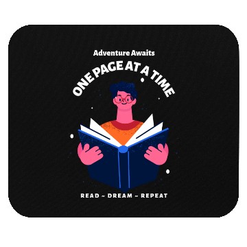 Discover Adventure Awaits ~ One Page at a Time Mouse Pads