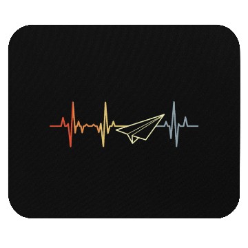 Discover Paper Aircraft Heart Rate Mouse Pads