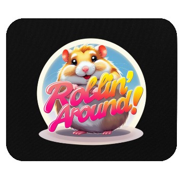 Discover Cheeky Hamster with Playful Text Mouse Pads