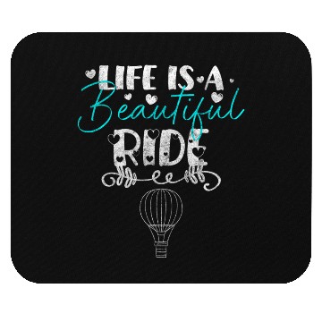 Discover Hot Air Balloon Height Adventure Blue Mouse Pads