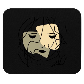 Discover Minimalist Lonely Muted Face Mouse Pads