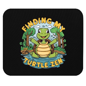 Discover Finding My Turtle Zen Cute Meditation Relaxation Mouse Pads