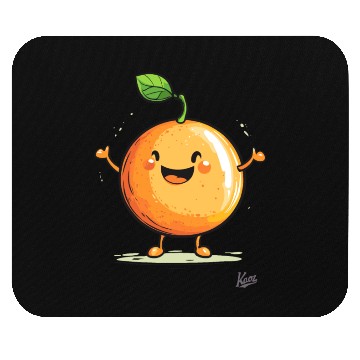 Discover Happy Funny Orange Design Mouse Pads