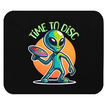 Discover Alien Disc Golf | Retro Extraterrestrial Mouse Pads