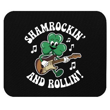 Discover Shamrockin' and Rollin' St. Patrick's Rock & Roll Mouse Pads