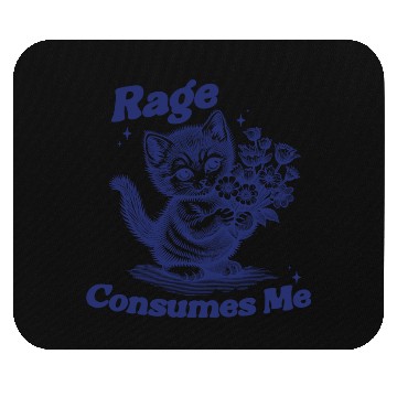 Discover Rage Consumes Me Mouse Pads, Funny Mental Health Meme