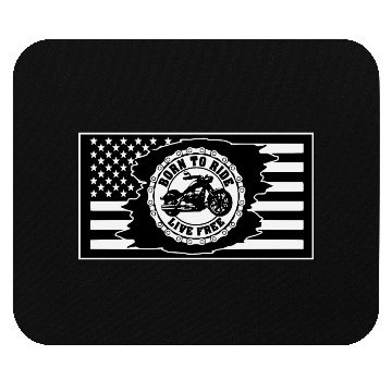 Discover American Flag Motorcycle Born To Ride Mouse Pads