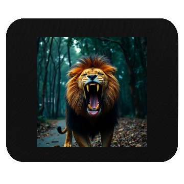 Discover Angry lion Mouse Pads