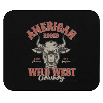 Discover American Rodeo Wild West Cowboy Mouse Pads
