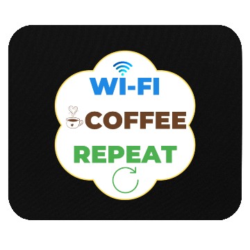 Discover Wi Fi Coffee Repeat Mouse Pads