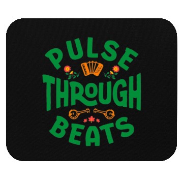Discover Pulse Through Beats - Typographic Music Band Mouse Pads