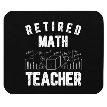 Discover Retired Math Teacher 2025 Chalkboard Design Mouse Pads