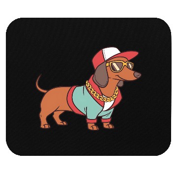 Discover Hip Hop Dachshund Music Dachshund Song Singing Mouse Pads