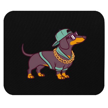 Discover Hip Hop Dachshund Music Singing Dachshund Song Mouse Pads