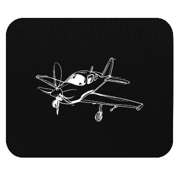 Discover Propeller Aircraft Line Art Mouse Pads
