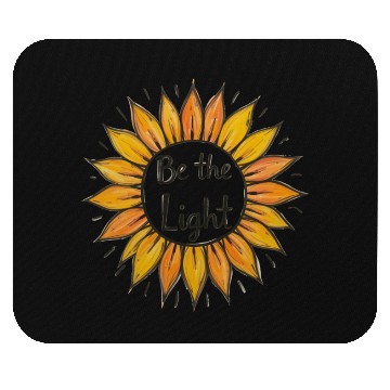 Discover Be the Light Sunflower Mouse Pads
