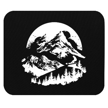 Discover Snowboarding Drawing Mouse Pads