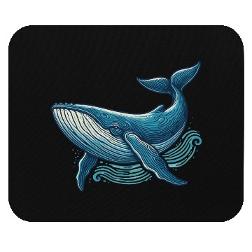 Discover Blue Whale Mouse Pads