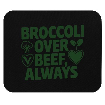 Discover Funny Vegan Gift Bio Nature Green Broccoli Mouse Pads