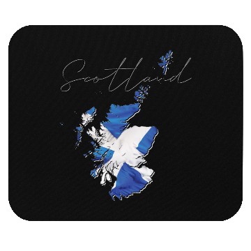 Discover Scotland Flag in Scotland Map EN Mouse Pads