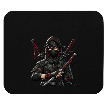 Discover Stealth Assassin with Dual Katana Mouse Pads