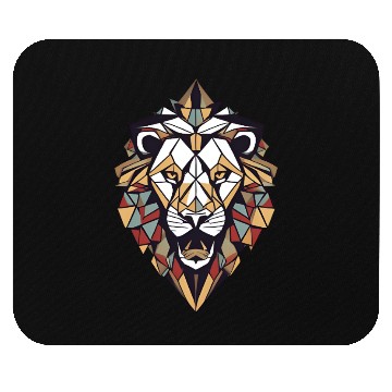 Discover "Cosmic Geometric Lion Mouse Pads: Majestic Celestial