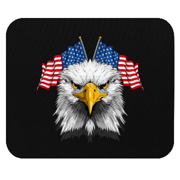 Discover American Flag Patriotic Eagle 4th of July Mouse Pads