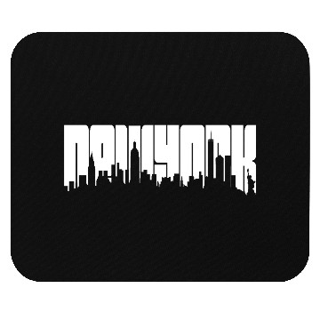 Discover New York Skyline Typography Mouse Pads