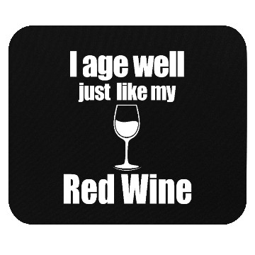 Discover Red Wine Lover Gourmet Saying Quote Mouse Pads