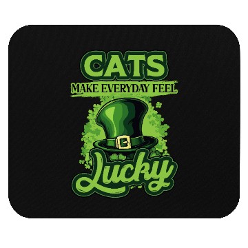Discover Cats Make Everyday Feel Lucky St Patricks Day Mouse Pads
