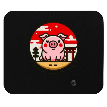 Discover Pig in Japan - Cultural Adventure Mouse Pads