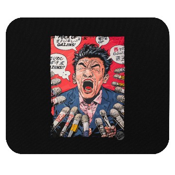 Discover Japanese Press Conference Mouse Pads