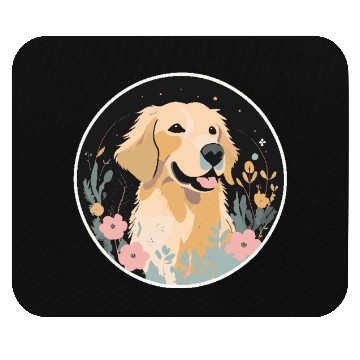 Discover Golden Retriever Floral Bliss Mouse Pads