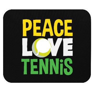Discover Peace Love Tennis Enthusiast Mouse Pads