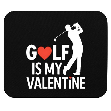 Discover Golf is my Valentine Mouse Pads