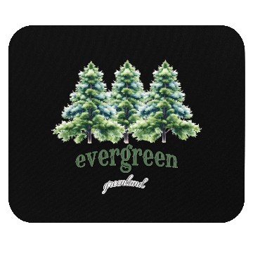 Discover evergreen the green tree : green world Mouse Pads