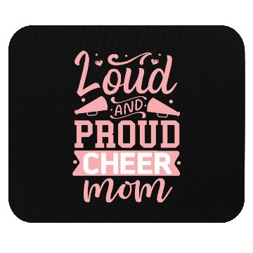 Discover Loud And Proud Cheer Mom Heart Cheerleader Sports Mouse Pads