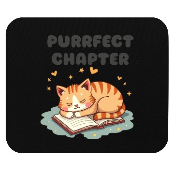 Discover Purrfect Chapter - Cat and Book Lover Design Mouse Pads