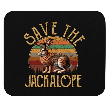 Discover Save The Jackalope, Vintage Retro Camping Lover Ja Mouse Pads