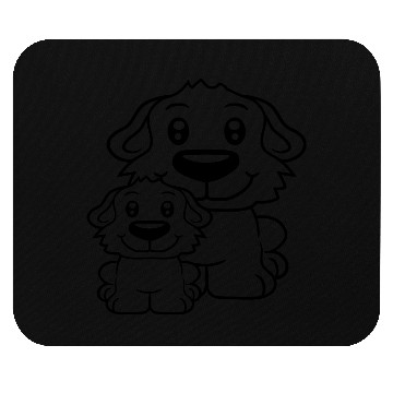 Discover Two Dogs Family Child Mother Father Dad Mom Sweet Mouse Pads