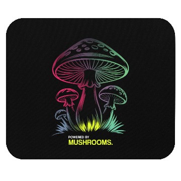 Discover Glowing Mushrooms Colored Mouse Pads