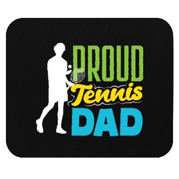 Discover Proud Tennis Dad Graphic Silhouette Mouse Pads