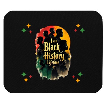 Discover iam black history liftime Mouse Pads